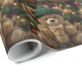 Teddy Bear Cold Brew Geschenkpapier (Rolleneckpunkt)