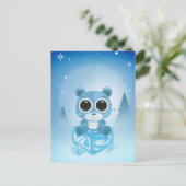 Teddy Bear - Cool Blue Postkarte (Stehend Vorderseite)