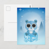Teddy Bear - Cool Blue Postkarte (Vorne/Hinten)