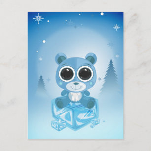 Teddy Bear - Cool Blue Postkarte