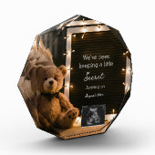 Teddy Bear Cozy Night Pregnancy Announcement gift Fotoblock (Links)