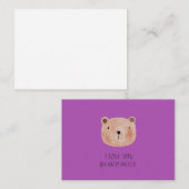 Teddy Bear Cudly Lover Mitteilungskarte (Vorne/Hinten)