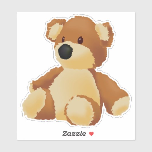 Teddy Bear Custom-Cut Vinyl Sticker (Blatt)