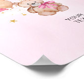 Teddy Bear Custom Sign Poster (Ecke)