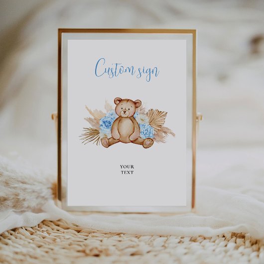 Teddy Bear Custom Sign Poster