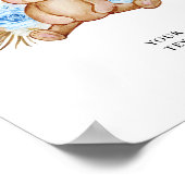 Teddy Bear Custom Sign Poster (Ecke)