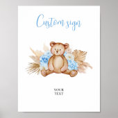 Teddy Bear Custom Sign Poster (Vorne)