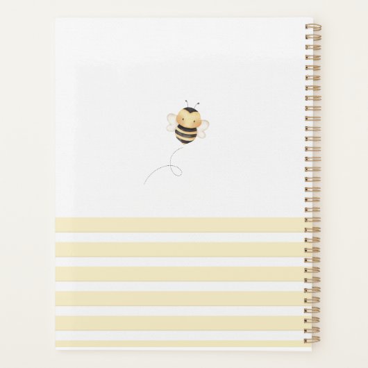Teddy bear cute school planner with honey pot planer (Rückseite)