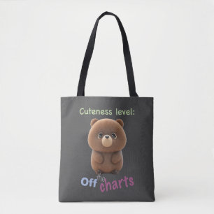 Teddy Bear Cuteness Level Niedlich Adortable Funny Tasche