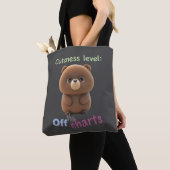 Teddy Bear Cuteness Level Niedlich Adortable Funny Tasche (Von Nahem)
