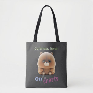 Teddy Bear Cuteness Level Niedlich Adortable Funny Tasche