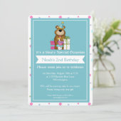 Teddy Bear d1 Einladung (Stehend Vorderseite)