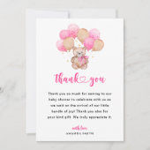 Teddy Bear Danke für die benutzerdefinierte Karte (Vorderseite)