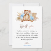 Teddy Bear Danke für die benutzerdefinierte Karte (Vorderseite)