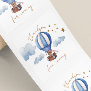 Teddy Bear dankt dir für deine Ankunft Quadratischer Aufkleber