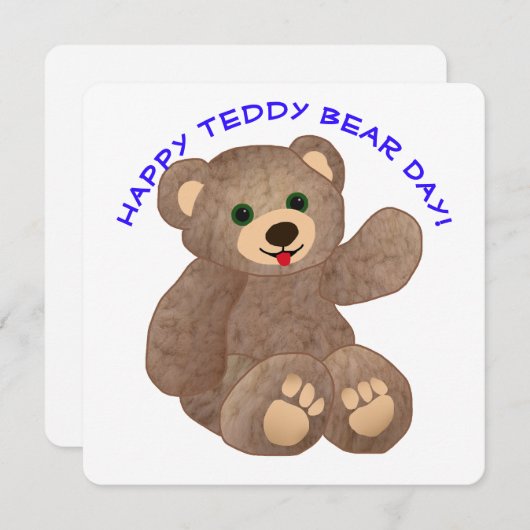 Teddy Bear Day Einladung (Vorne/Hinten)