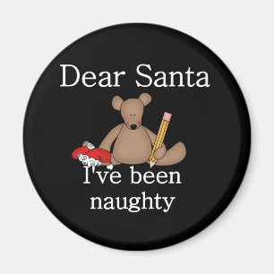 Teddy Bear Dear Santa Magnet