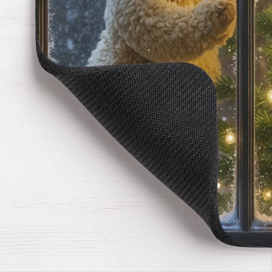 Teddy Bear Decorating a Christmas Tree Mousepad (Ecke)