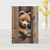 Teddy Bear denkt an dich Karte (Gelbe Blume)