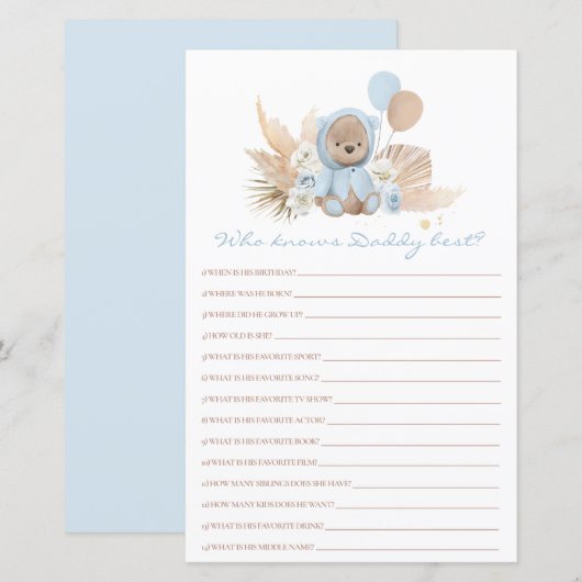 Teddy Bear, der Daddy Best Baby Shooting Game kenn (Vorne/Hinten)