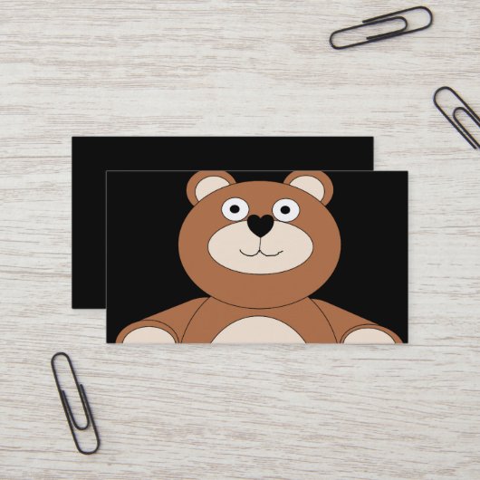 Teddy Bear Design Business Card Visitenkarte (Vorderseite/Rückseite Beispiel)