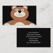 Teddy Bear Design Business Card Visitenkarte (Vorne/Hinten)