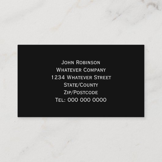 Teddy Bear Design Business Card Visitenkarte (Rückseite)