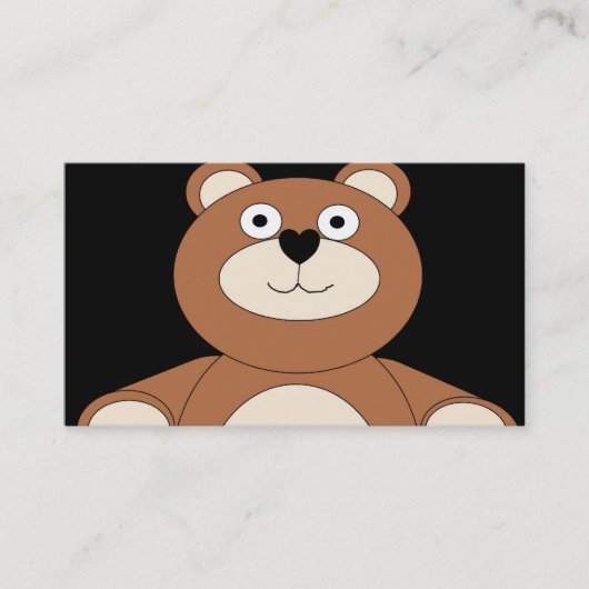 Teddy Bear Design Business Card Visitenkarte (Vorderseite)