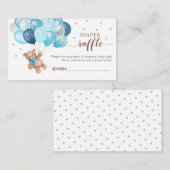 Teddy Bear Diaper Raffle Baby Dusche Umschließung Begleitkarte (Vorne/Hinten)