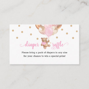 Teddy Bear Diaper Raffle Baby Duschvorrichtung Aut Begleitkarte