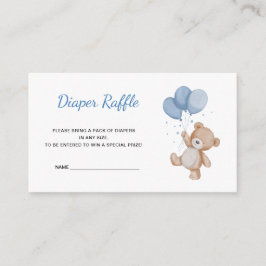 Teddy Bear Diaper Raffle Begleitkarte