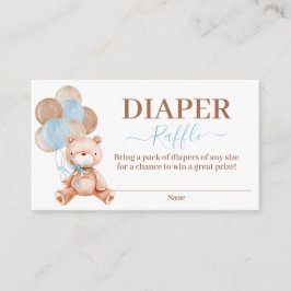 Teddy Bear Diaper Raffle Begleitkarte