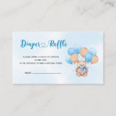 Teddy Bear Diaper Raffle Begleitkarte (Vorderseite)