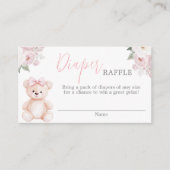 Teddy Bear Diaper Raffle Card Begleitkarte (Vorderseite)