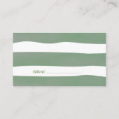 Teddy Bear Diaper Raffle Sage Green Baby Dusche Begleitkarte (Rückseite)