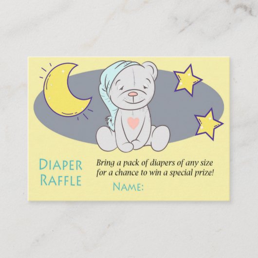 Teddy bear Diaper Raffles Tickets (Vorderseite)