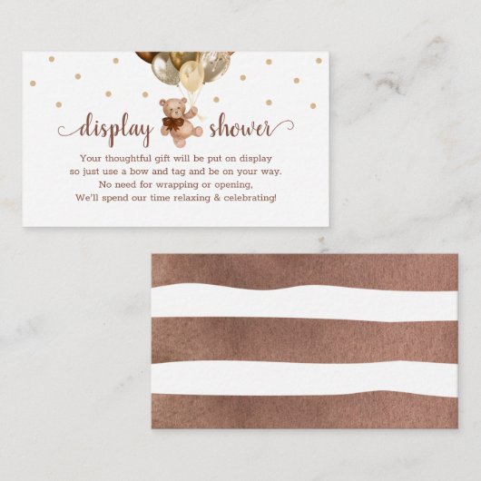 Teddy Bear Display Duschvorrichtung zur Einladung (Vorne/Hinten)