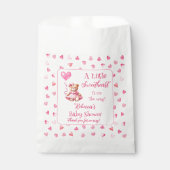 Teddy Bear eine kleine Sweetheart Girl Baby Dusche Geschenktütchen (Vorderseite)