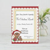 Teddy Bear Einladung (Stehend Vorderseite)