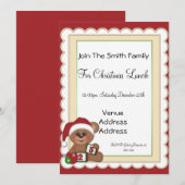 Teddy Bear Einladung (Vorne/Hinten)