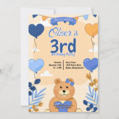 Teddy Bear Einladung Design (Vorderseite)