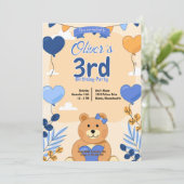 Teddy Bear Einladung Design (Stehend Vorderseite)