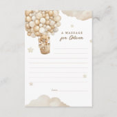 Teddy Bear Erste Geburtstagszeit Kapselmassage Begleitkarte (Vorderseite)