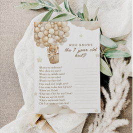 Teddy Bear ersten Geburtstag, der das beste Spiel Begleitkarte