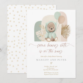Teddy Bear etwas Beary Niedlich Boho Baby Dusche Einladung