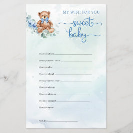 Teddy Bear Eucalyptus Wreath Boy Baby Showspiel