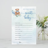 Teddy Bear Eucalyptus Wreath Boy Baby Showspiel (Stehend Vorderseite)