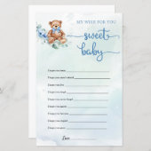 Teddy Bear Eucalyptus Wreath Boy Baby Showspiel (Vorne/Hinten)