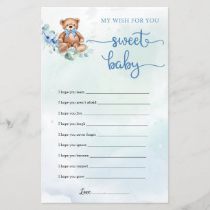 Teddy Bear Eucalyptus Wreath Boy Baby Showspiel