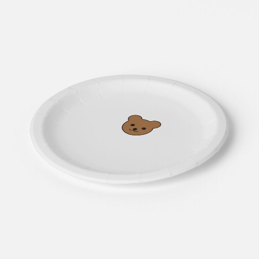 Teddy Bear Face Pappteller (Schrägansicht)